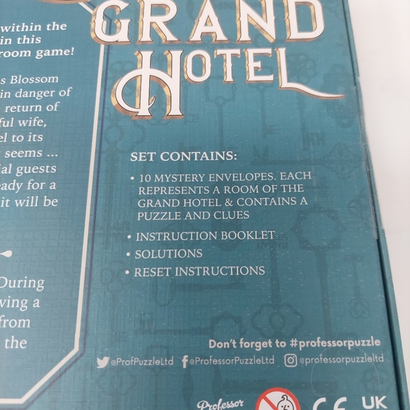 Escape From Grand Hotel Mystery Interactive Family Fun Puzzle Board Game Murder - Picture 4 of 12